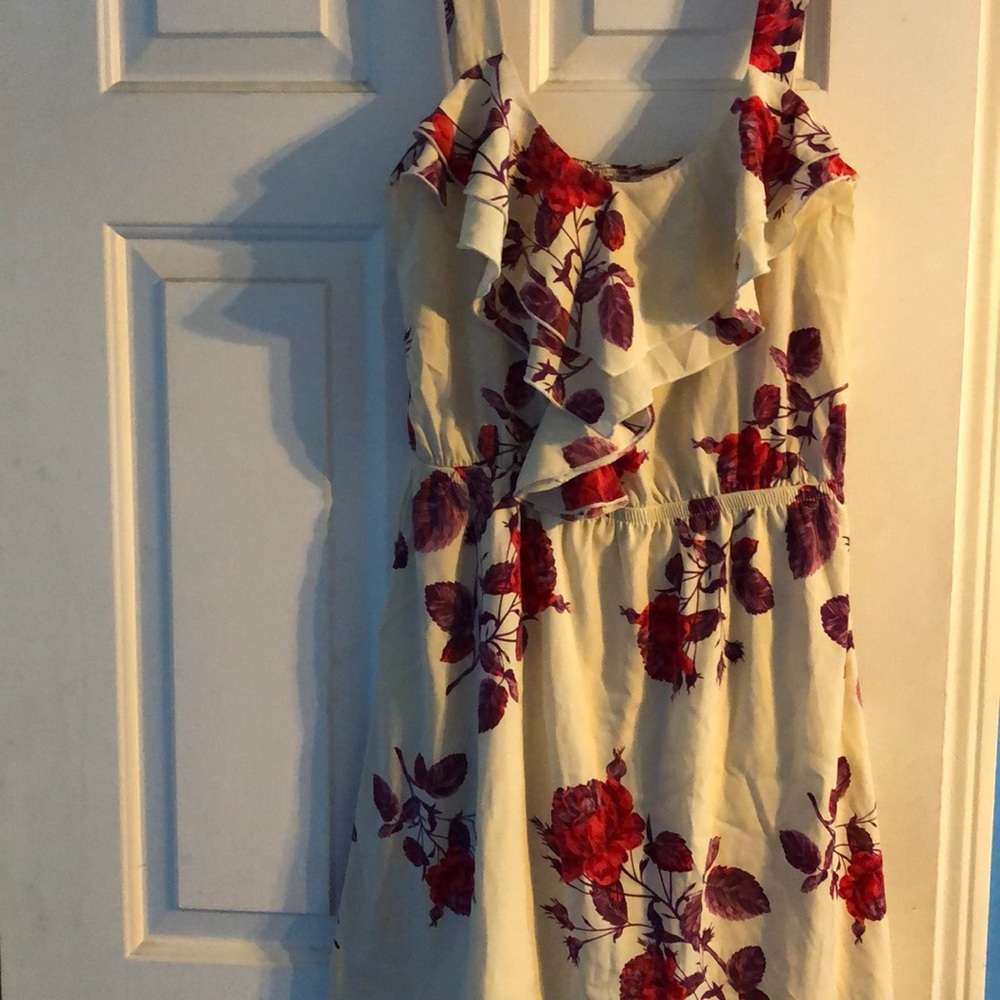 Beige Print Dress